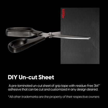 Pulsar Gaming Gears SUPERGRIP Un-Cut DIY Griptape, Anti-Slip, Ultra-Thin 0.5mm, Size 130x90mm, Black, Model SG