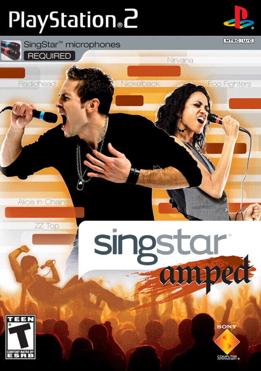 PlayStation SingStar Amped - Stand Alone Game for PS2, Multicolor, Model 97612