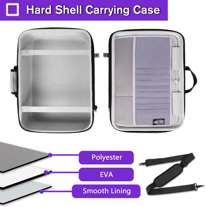 YOREPEK Hard Shell Carrying Case for PS5 & PS5 Pro - Travel Protective Bag, Grey