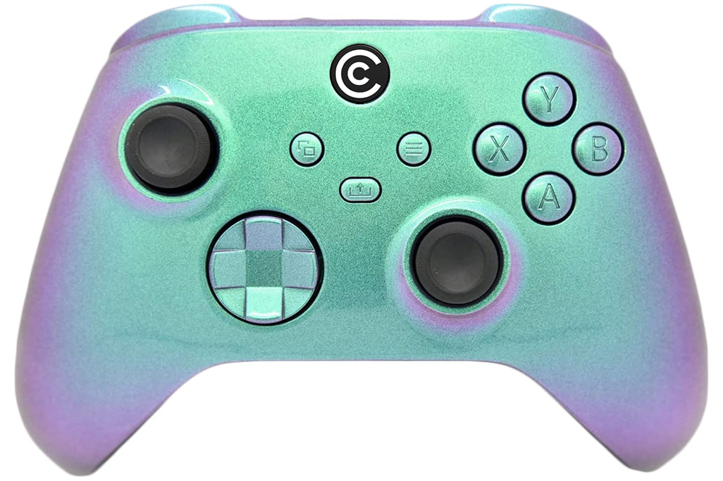 Custom Controllerzz Wireless Controller for Xbox Series X/S & PC - Green Chameleon Design with Inserts