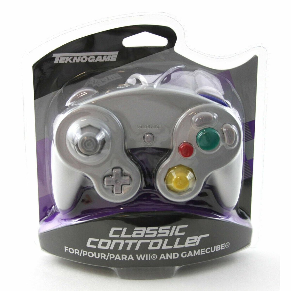 TeknoGame Wired Compatible with Game Cube Controller  Silver