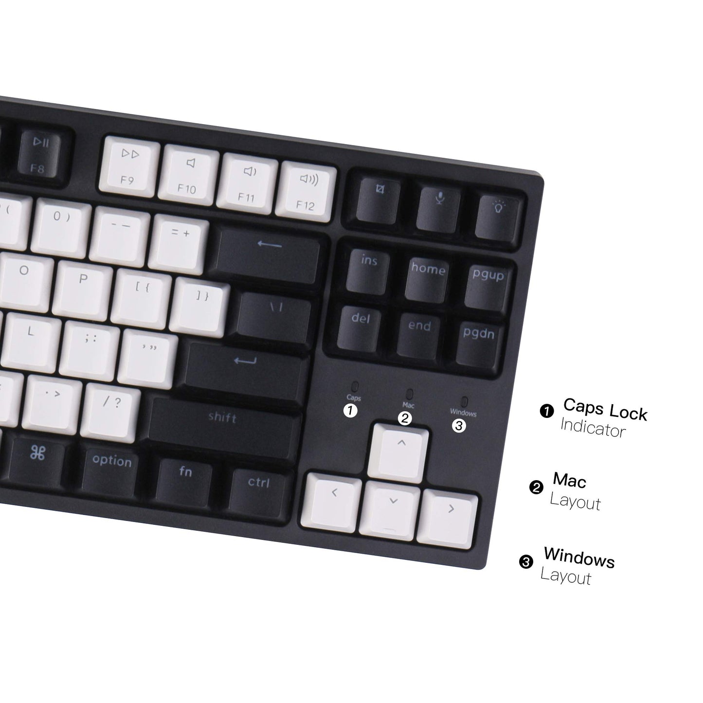 Keychron C1 RGB Mechanical Gaming Keyboard, Gateron Brown Switch, Tenkeyless, USB Type-C, ABS Keycaps, for Mac & Windows