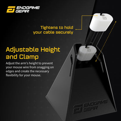 ENDGAME GEAR MB1 Mouse Bungee Holder - Anti-Slip Cable Management, Black