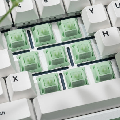 OOCTPK Chilkey Jade Green Keyboard Switches - 5 Pin PCB Mount, Pre-lubed Linear, POM Housing, 35pcs for Mechanical Gaming Keyboards