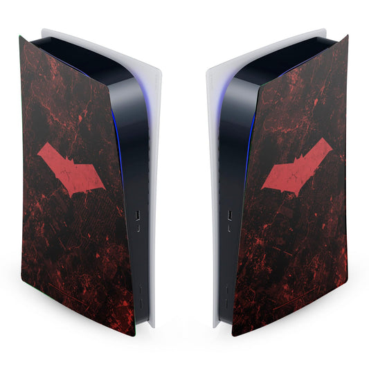 Head Case Designs Officially Licensed Batman DC Comics Red Hood Logos And Comic Book Vinyl Faceplate Sticker Gaming Skin Decal Cover Compatible With Sony PlayStation 5 PS5 Digital Edition Console
