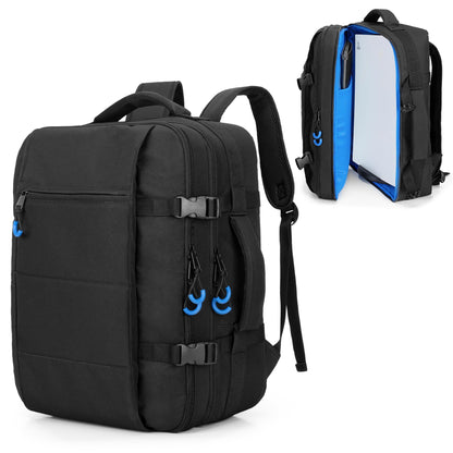 PGmoon Travel Backpack for PS5, Protective Case for Controllers & 15.6 Laptop, Medium to Large, Black, Model CAPG00701