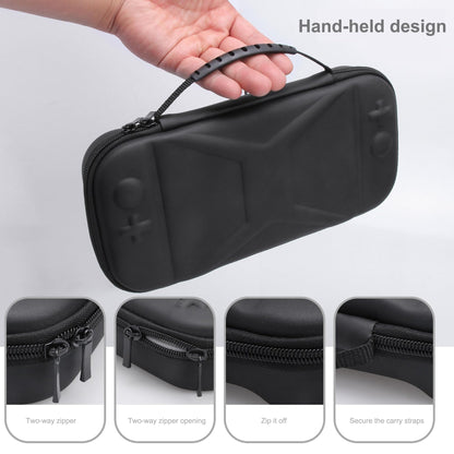 Suttkue Carrying Case for NS Switch 2 - Black Hard Shell Handbag with 2 Tempered Films & Transparent Handle