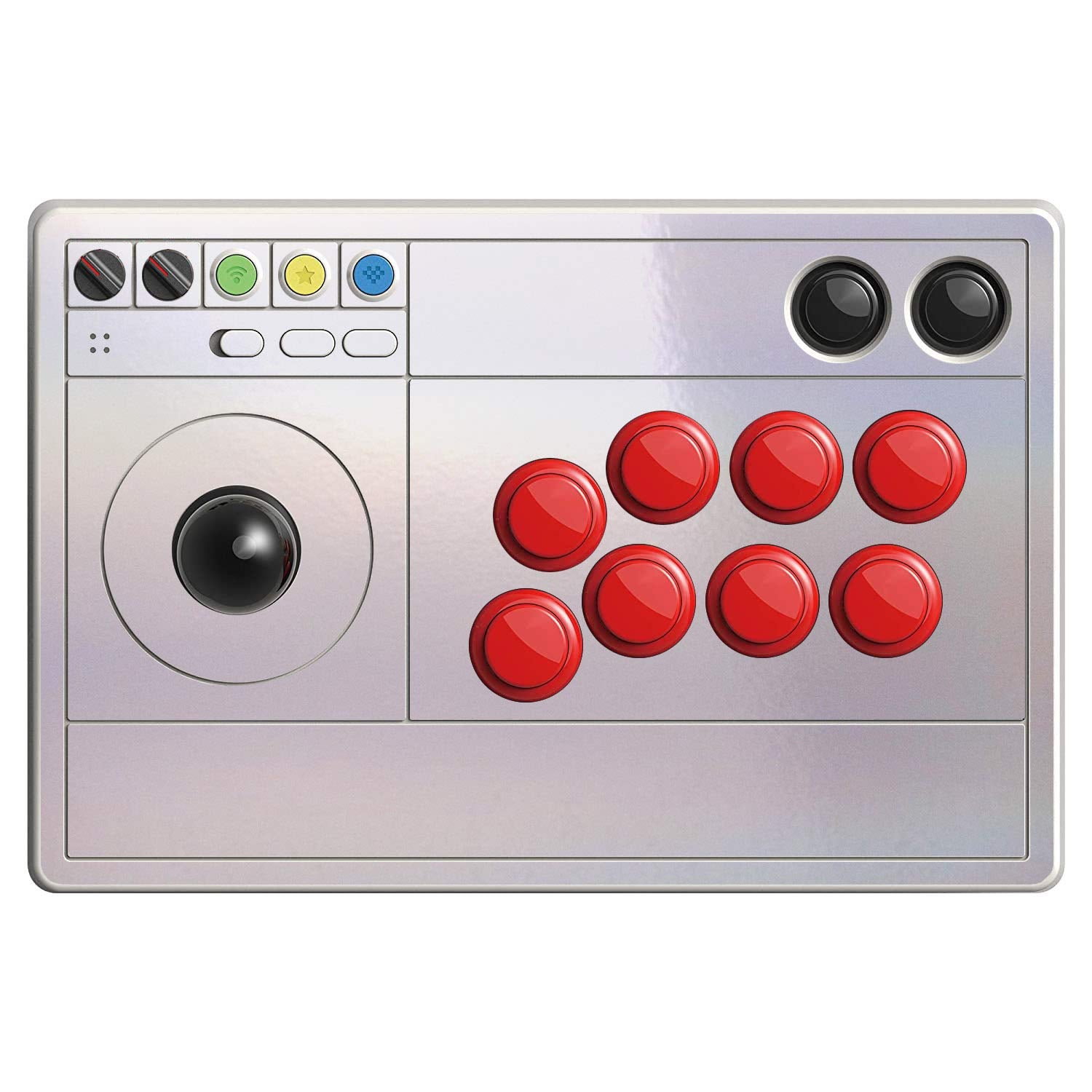 SopiGuard Sticker Skin for 8BitDo Arcade Stick Top Panel Only Vinyl Decal Wrap (Flip Ghost Pearl)