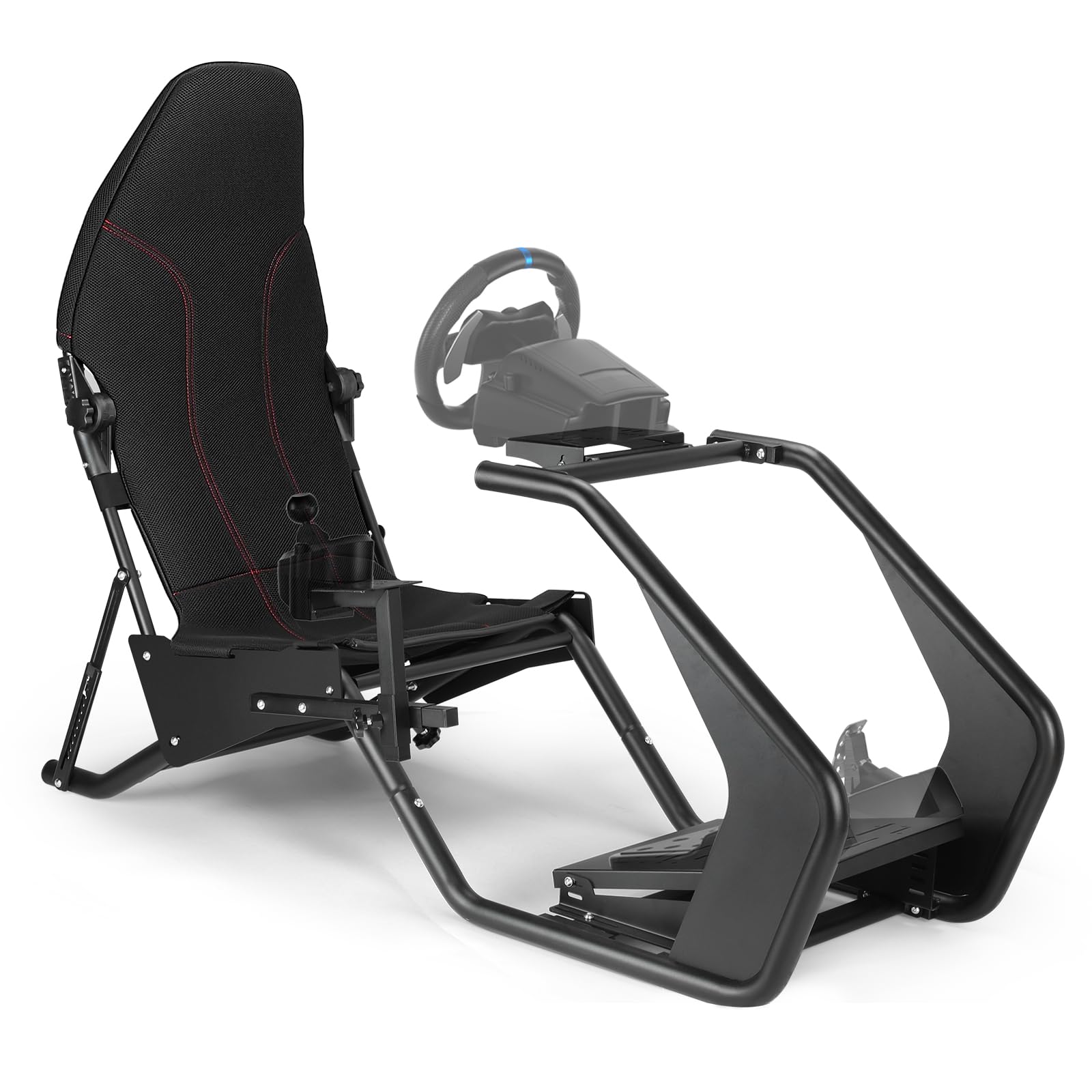 DIWANGUS Racing Simulator Cockpit - Sports Car Design  Adjustable Back & Headrest  Includes Gear Shifter - Compatible with Logitech/Thrustmaster/MOZA/FANATEC (Electronic not Included