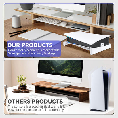 YIBEICO PS5 Horizontal Stand for Disc & Digital Edition Console, White, Model Y587659, Perfect for PS5 Accessories