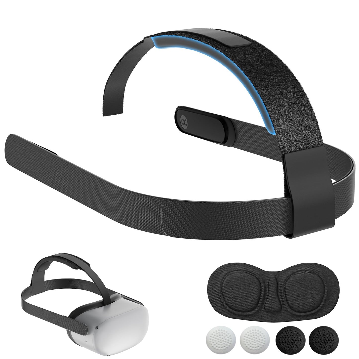 Head Strap for 0culus Quest 2  Replacement HeadStrap Compatible with Met-a Quest 2  Vr Headset Strap for Me-ta 0culus Quest2 Accessories(Black)