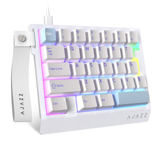 A.JAZZ AK029 Wired One-Handed RGB Gaming Keyboard 29-Key Layout with Magnetic Switch 8kHz Polling Rate HotSwap Custom Mechanical Keyboard Adjustable Actuation Esports-Grade Gasket Keypad for Gamer