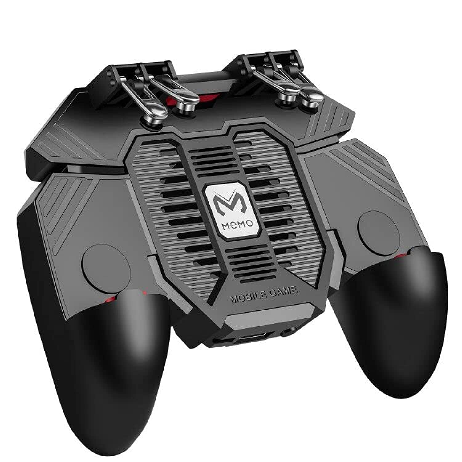 DELAM Mobile Game Controller for iPhone & Android  Pubg Mobile Controller with Cooling Fan  Phone Triggers for Gaming  Gaming Grip Joystick Gamepad Shoot Aim Keys for 4.7-6.5 Phone