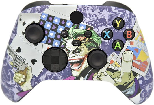 Hand Airbrushed Fade Custom Controller Compatible with Xbox Series X/S & Xbox One (Series X/S Crazy Cards)