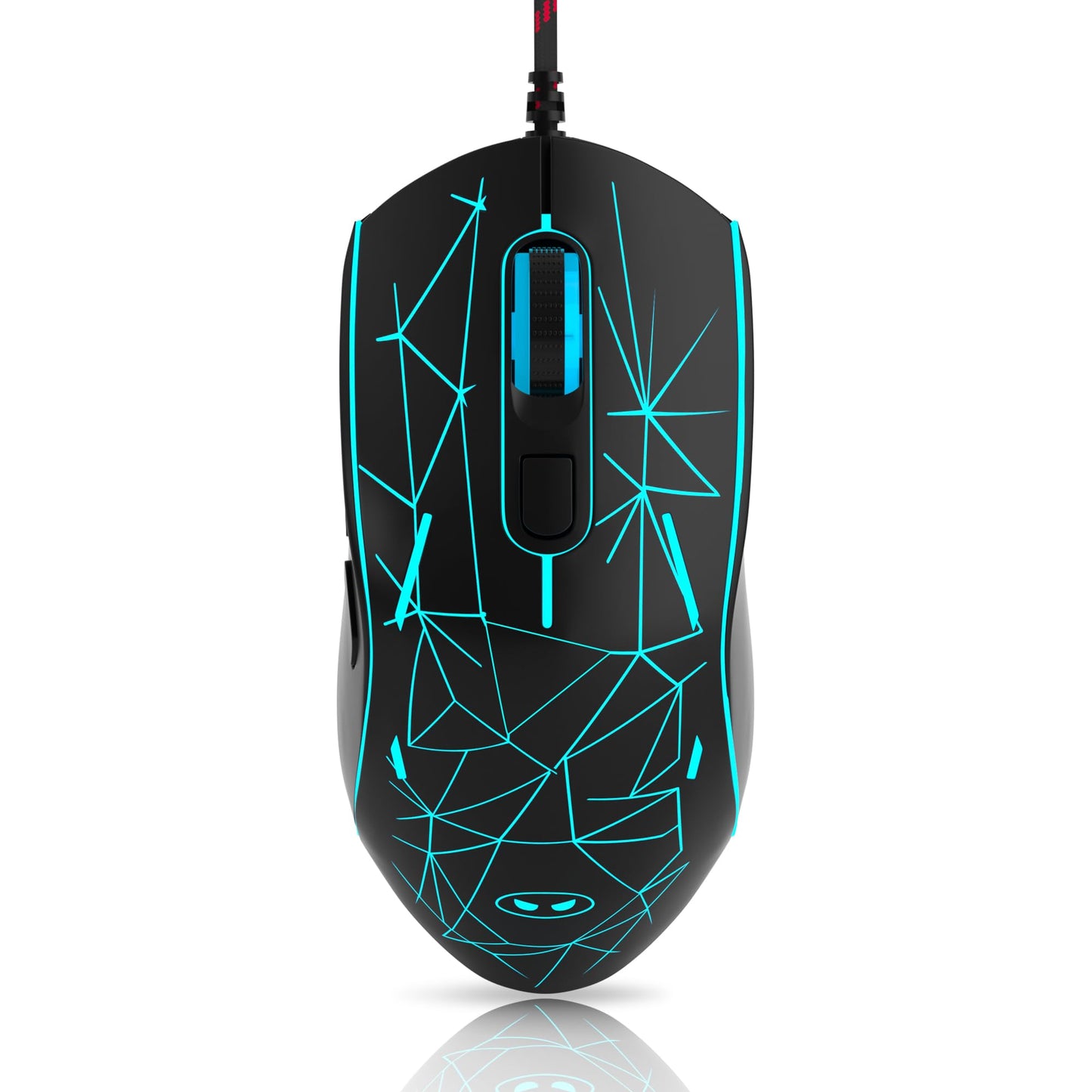 MageGee G6 Wired Gaming Mouse  Ergonomic USB Optical Mouse with 7 Colors Breathing LED Backlit  6 Adjustable Speed Levels from 600 to 3200 for Laptop PC Computer Games & Work  Black