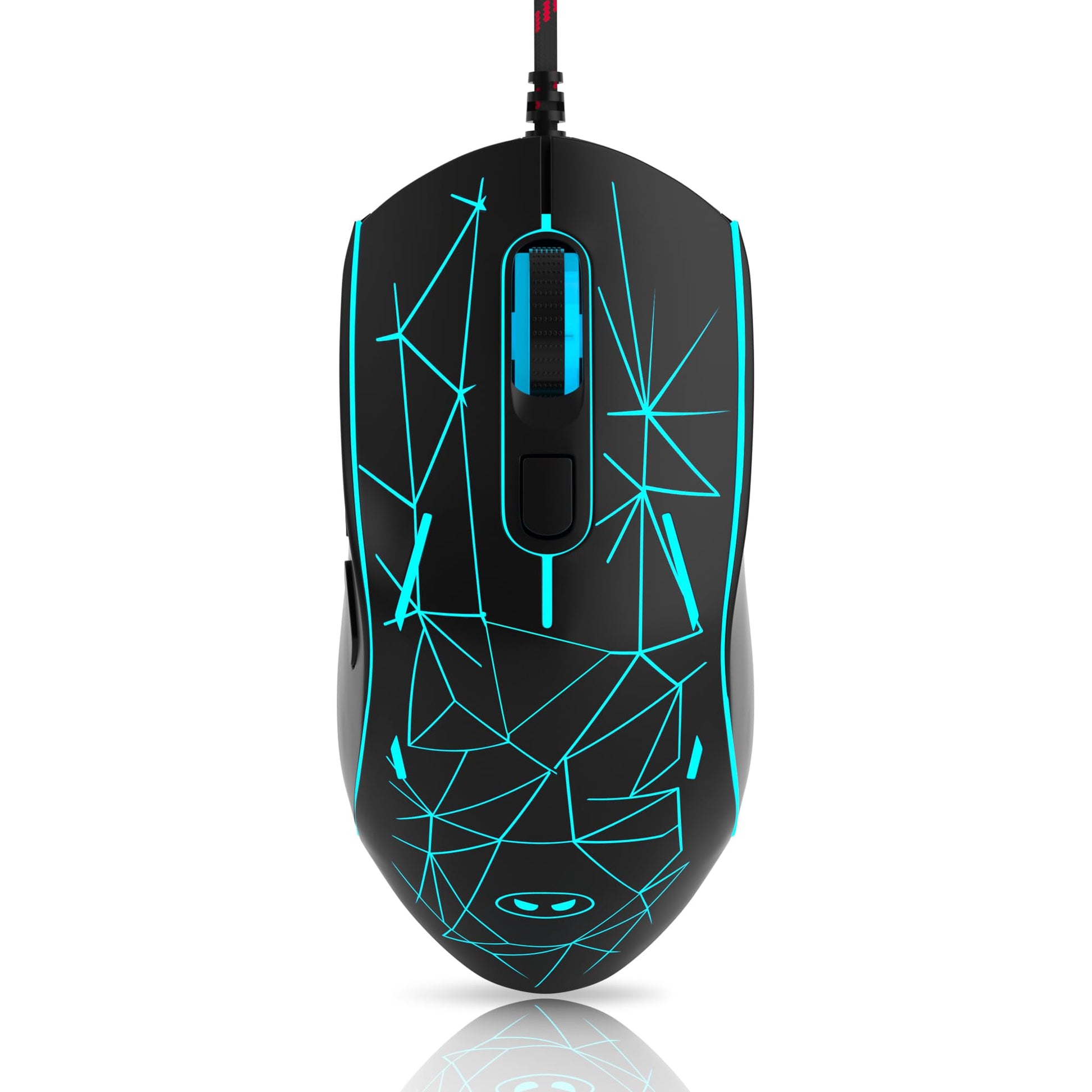 MageGee G6 Wired Gaming Mouse  Ergonomic USB Optical Mouse with 7 Colors Breathing LED Backlit  6 Adjustable Speed Levels from 600 to 3200 for Laptop PC Computer Games & Work  Black