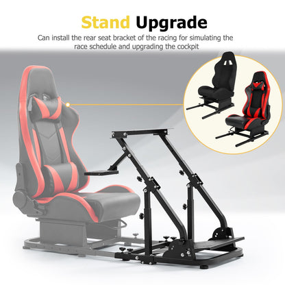 Marada Sim Racing Wheel Stand - Adjustable Height & Angle for Logitech G25/G27/G29/G920/G923, Thrustmaster T300/T248, Black, Model: raing rig 31