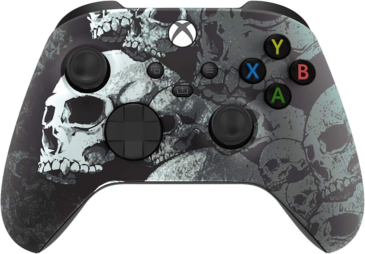 Custom Controllerzz Wireless Controller for Xbox Series X/S - Soft Touch Feel, X/S Black Skullz Design