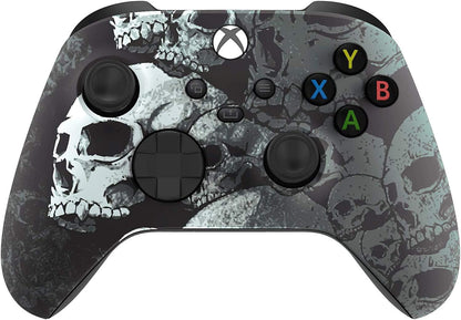 Custom Controllerzz Wireless Controller for Xbox Series X/S - Soft Touch Feel, X/S Black Skullz Design