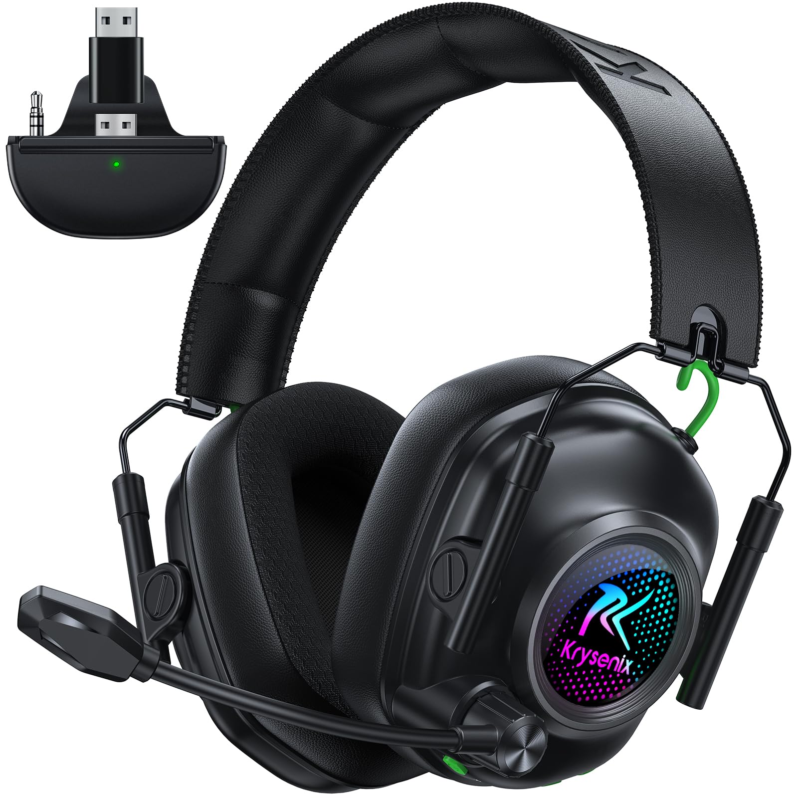 Wireless Gaming Headset for Xbox Series X|S  Xbox One  PC  PS5  PS4  Mac  Switch  2.4 GHz Wireless & Bluetooth 5.4 Gaming Headphones with Noise Canceling Microphone  50Hr Battery  50mm Drivers-Black