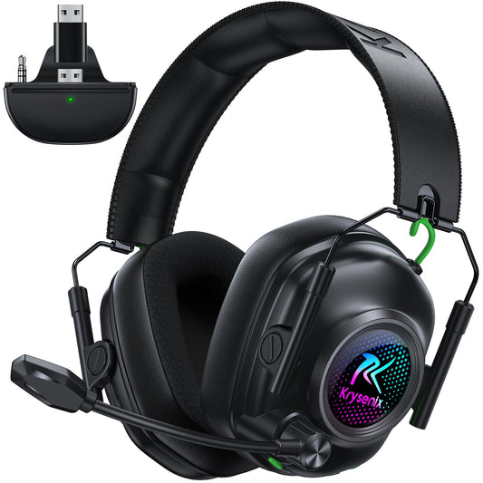 Wireless Gaming Headset for Xbox Series X|S  Xbox One  PC  PS5  PS4  Mac  Switch  2.4 GHz Wireless & Bluetooth 5.4 Gaming Headphones with Noise Canceling Microphone  50Hr Battery  50mm Drivers-Black