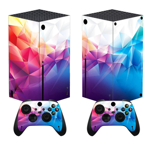 PlayVital Dazzling Prism Custom Vinyl Skins for Xbox Core Wireless Controller  Wrap Decal Cover Stickers for Xbox Series X Console Controller