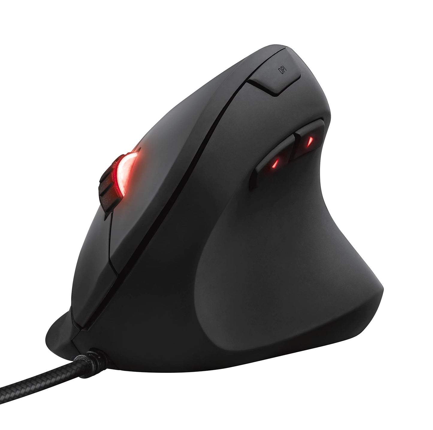 Trust Gaming GXT 144 Rexx Vertical Ergonomic Gaming Mouse - 250-10,000 DPI, 6 Buttons, Black, Model 22991