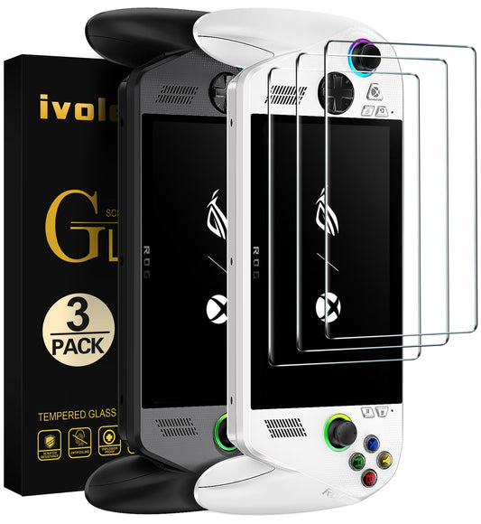 ivoler 3-Pack Screen Protector for ASUS ROG Xbox Ally X/ROG Xbox Ally Handheld 2025  Tempered Glass  7 inch Full Coverage  Transparent Ultra HD  Anti-Scratch  Anti-Fingerprint
