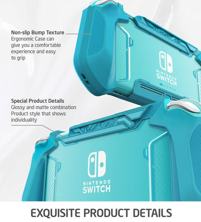 Mumba Grip Case for Nintendo Switch Lite - TPU Protective Cover, Peacock, Blade Series, Portable Accessories