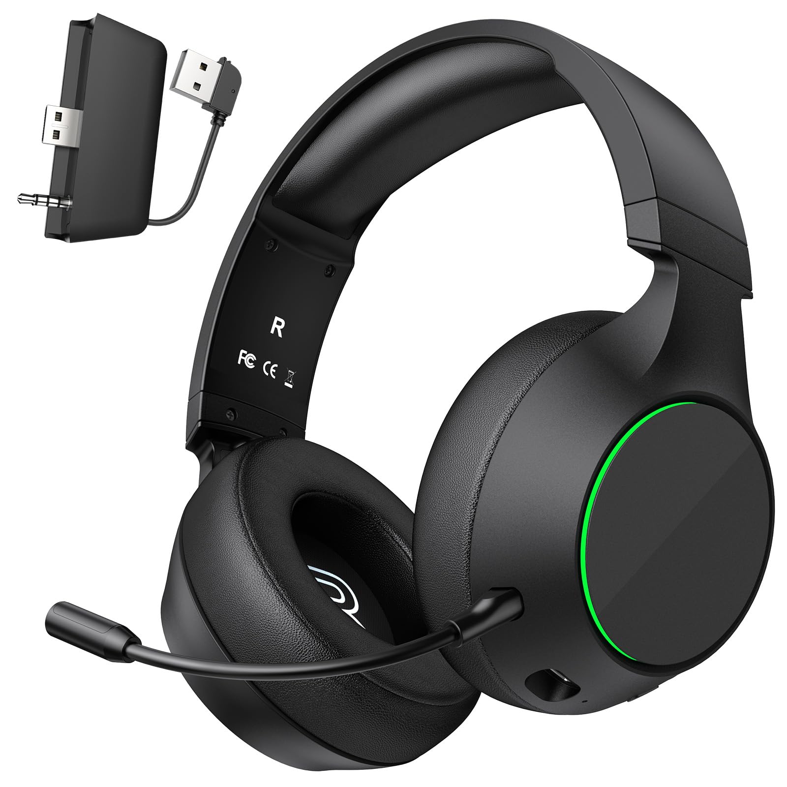 YPBDAN X4 Wireless Gaming Headset for Xbox Series X|S  Xbox One  PS5  PS4  PC  Mac  Switch  2.4GHz Gaming Headphones with Bluetooth 5.3  70H Battery  ENC Noise Canceling Mic  Low Latency