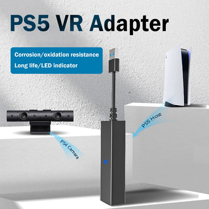 HLRAO PlayStation 4 Camera Adapter for PSVR on PS5 - Black, PS5 VR Adapter