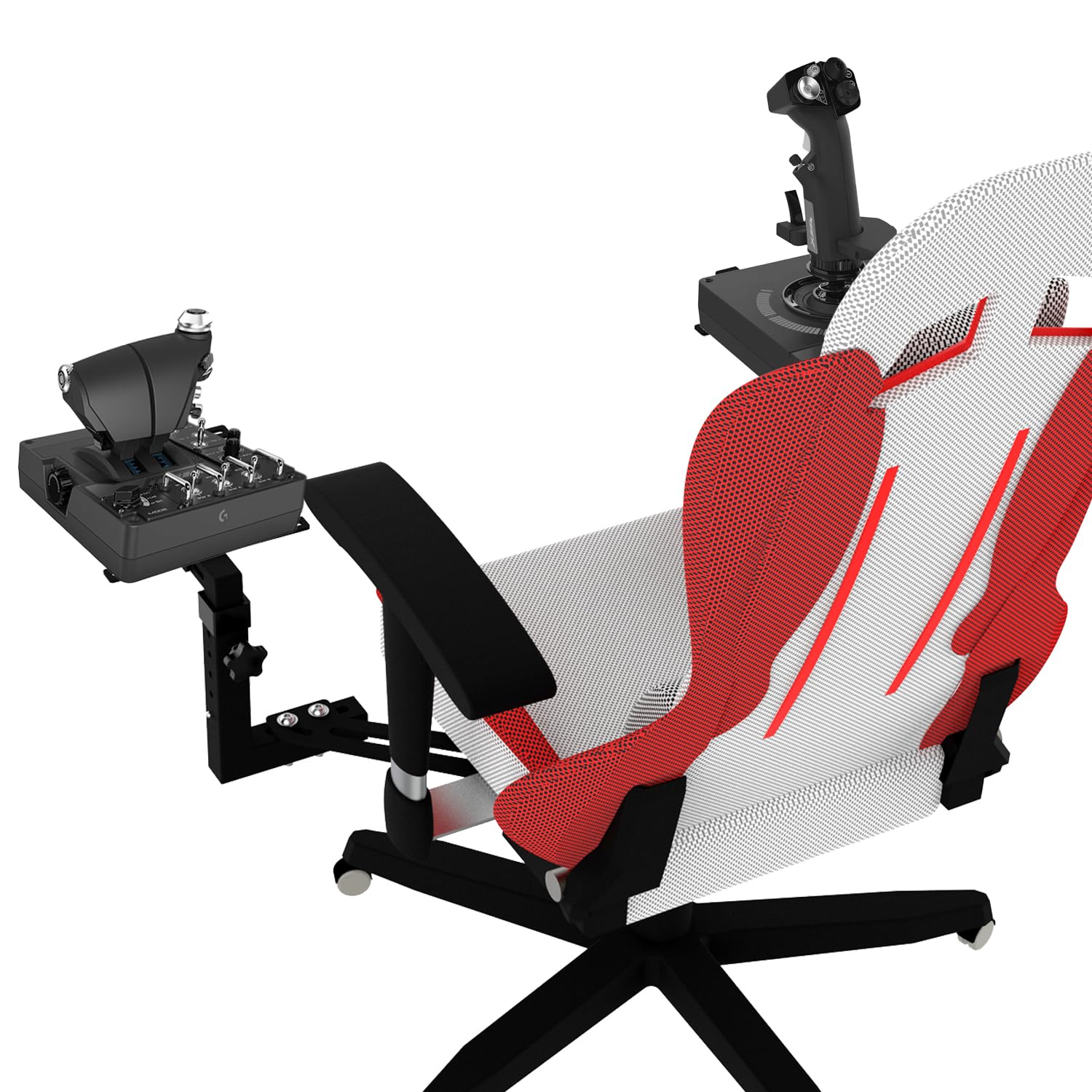 EG STARTS 2 Pack Chair Mount Hotas Mount Joystick Mount Compatible Logitech X52/X52 Pro/X56/X56 Rhino Hotas  Thrustmaster T. Flight Hotas/T.16000M FCS/TCA Officer Pack Airbus Edition  VKB Hotas Mount