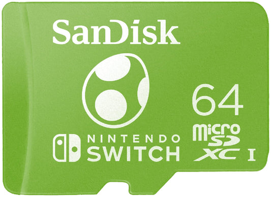 SanDisk 64GB microSD Card Licensed for Nintendo-Switch - Made for Nintendo-Switch 1, OLED, and Lite - SDSQXAO-064G-GN6ZN