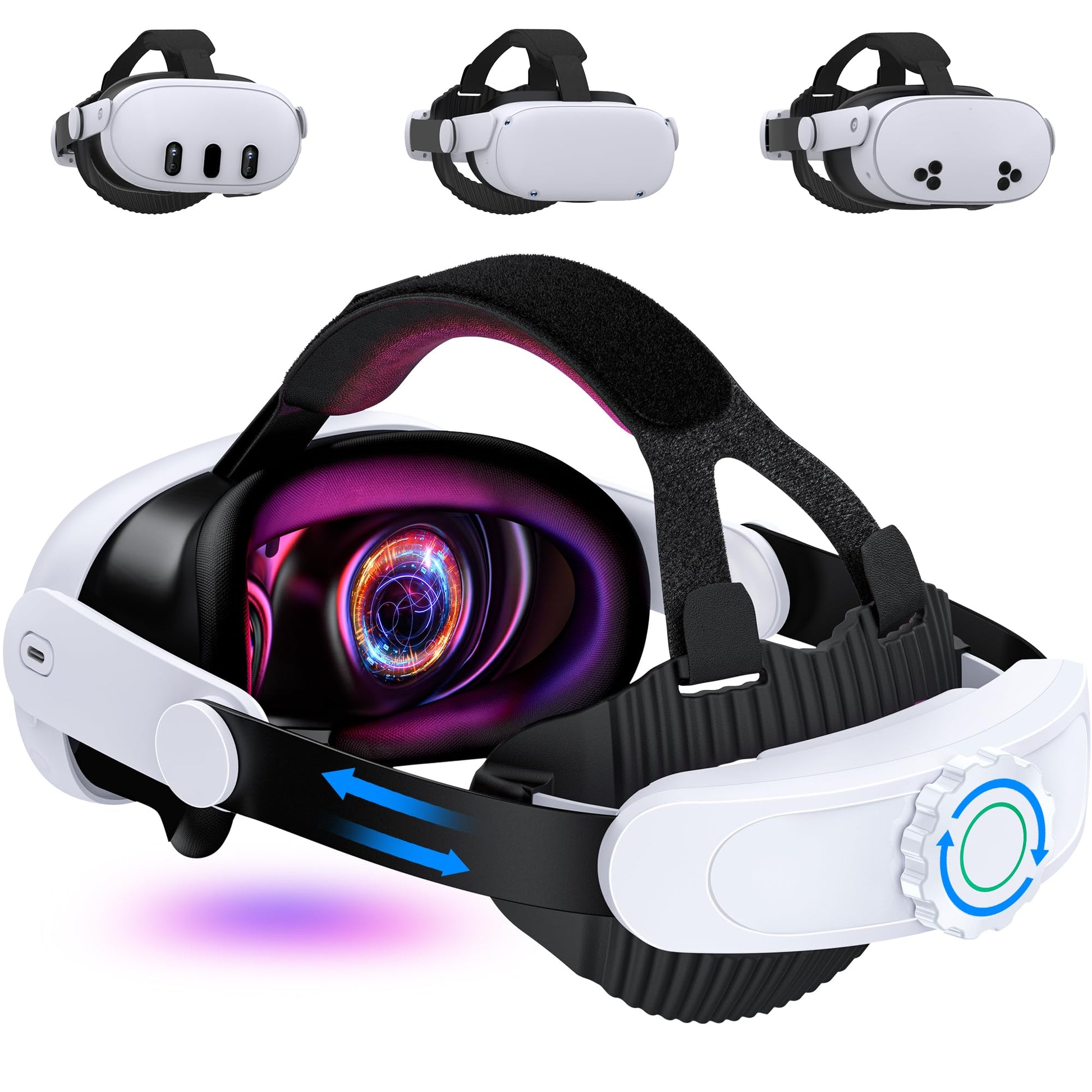 Svetaecho Comfort Head Strap Compatible with Meta Quest 3S/Quest 2/Quest 3 Head Strap  Adjustable Elite Strap Support for Meta Quest 3 Accessories