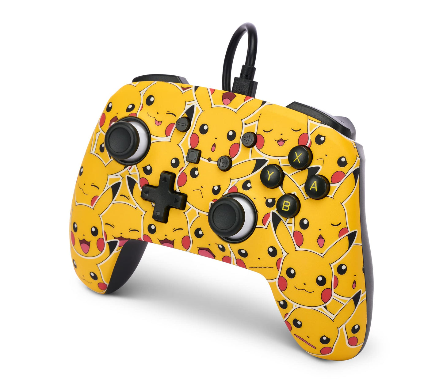 PowerA Enhanced Wired Controller for Nintendo Switch - Pikachu Moods, Model NSGP0083-01, Officially Licensed Gamepad