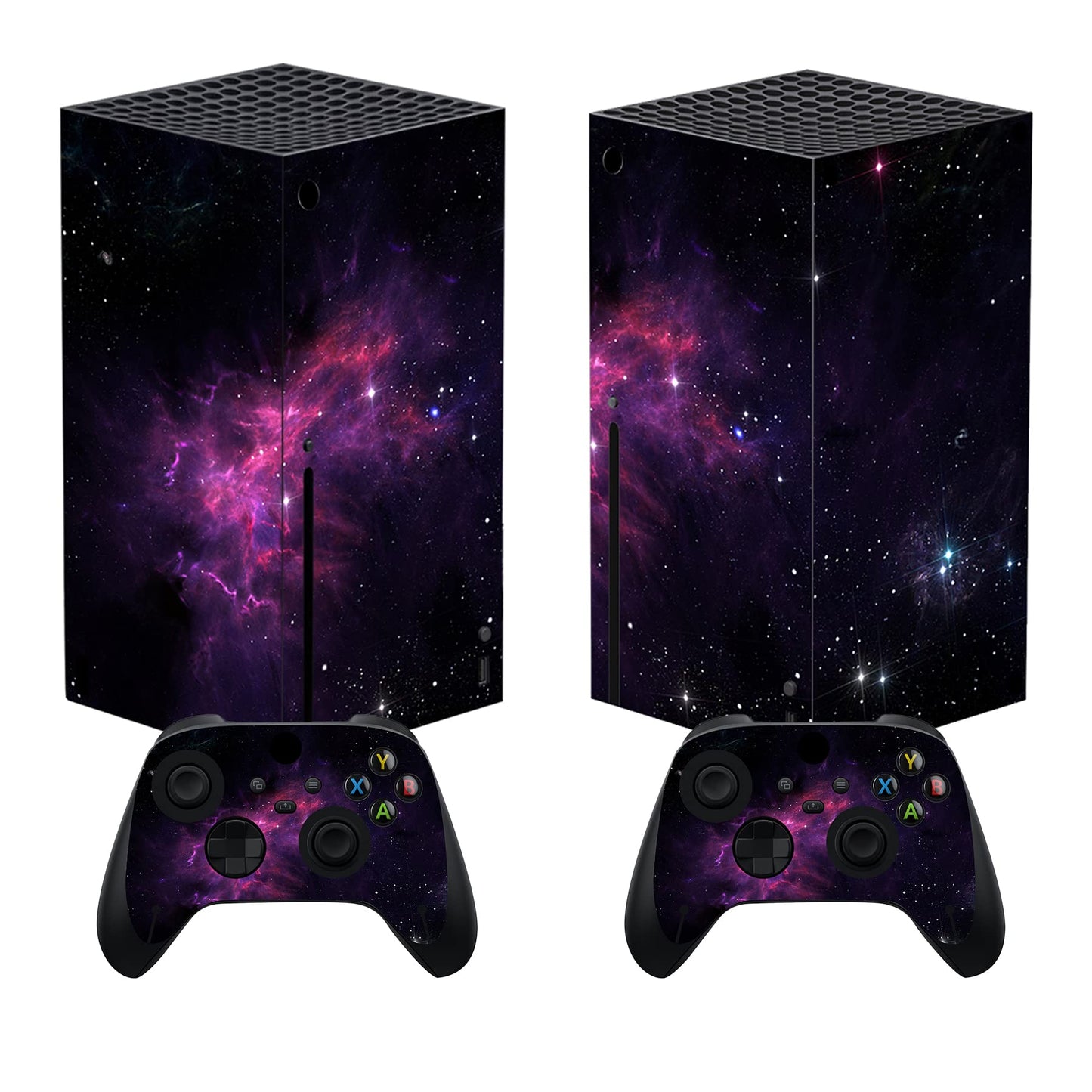 PlayVital Purple Nebula Custom Vinyl Skins for Xbox Core Wireless Controller  Wrap Decal Cover Stickers for Xbox Series X Console Controller