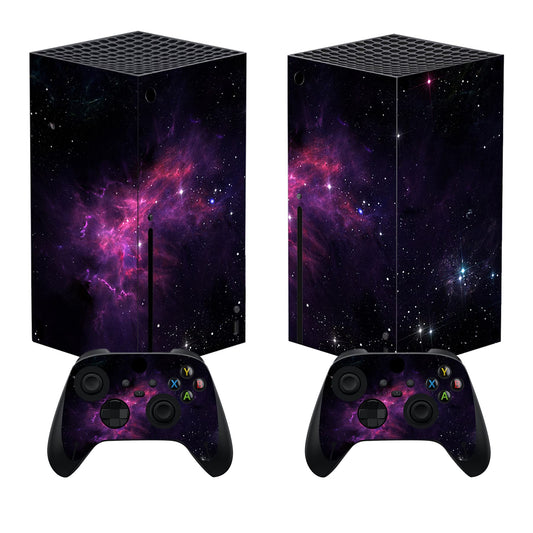 PlayVital Purple Nebula Custom Vinyl Skins for Xbox Core Wireless Controller  Wrap Decal Cover Stickers for Xbox Series X Console Controller