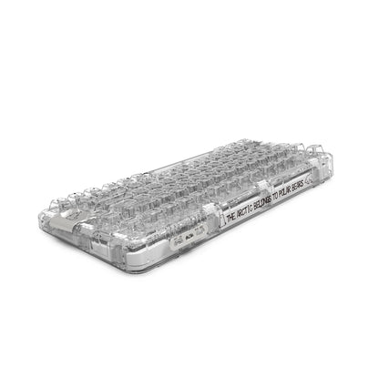 GK GAMAKAY GK75 75% RGB Mechanical Keyboard - Bluetooth/USB-C/2.4GHz, Hot Swap Yellow Switch, Transparent Silver