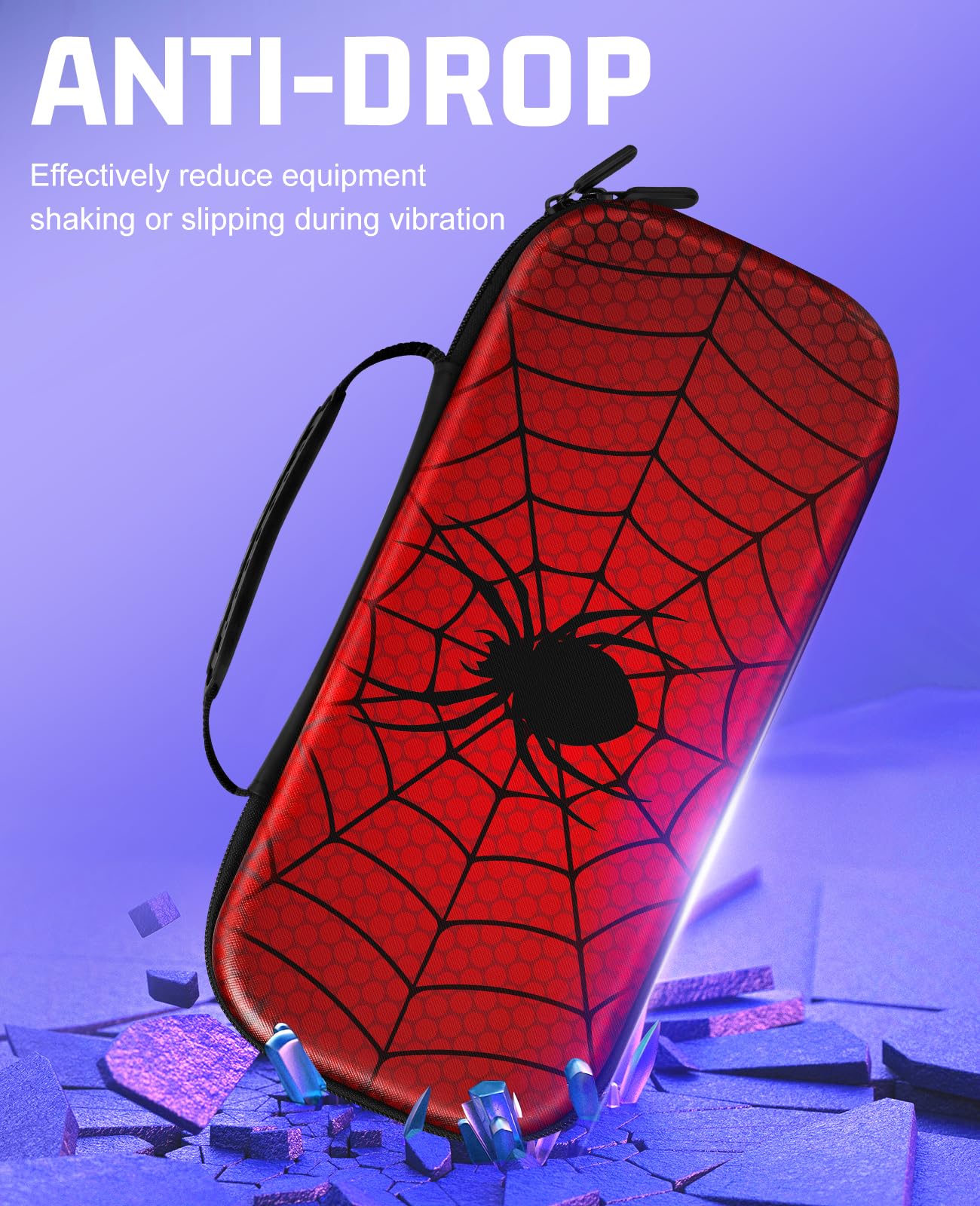 Gurgitat Travel Carrying Case for PS Portal Remote - Hard Shell, 1-Spider Design, Gamer Accessory, Portable Storage Bag