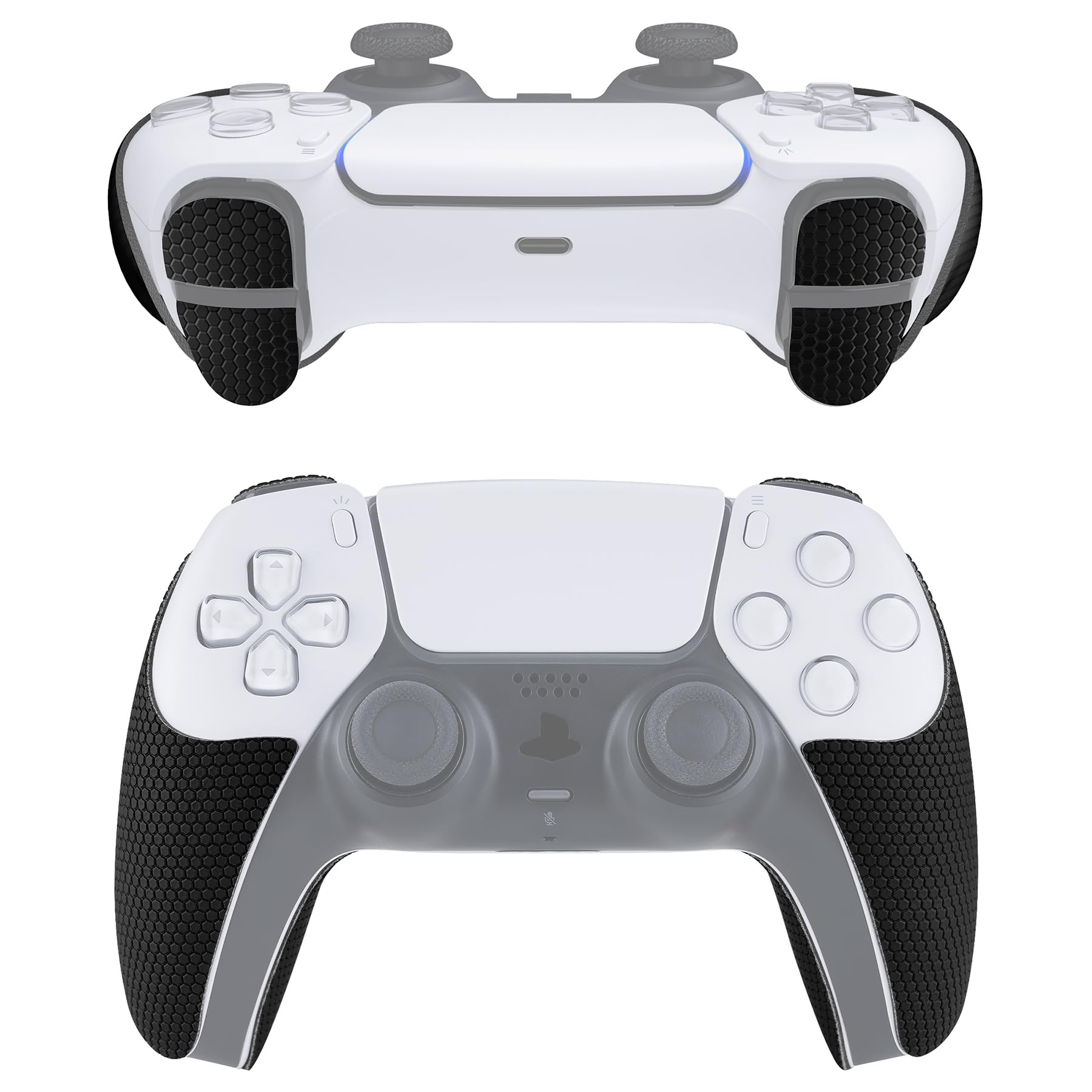 eXtremeRate PlayVital Anti-Skid Sweat-Absorbent Controller Grip for ps5  Professional Textured Soft Rubber Pads Handle Grips for ps5 Controller with Shoulder Button control button Stickers - protective geared Edition