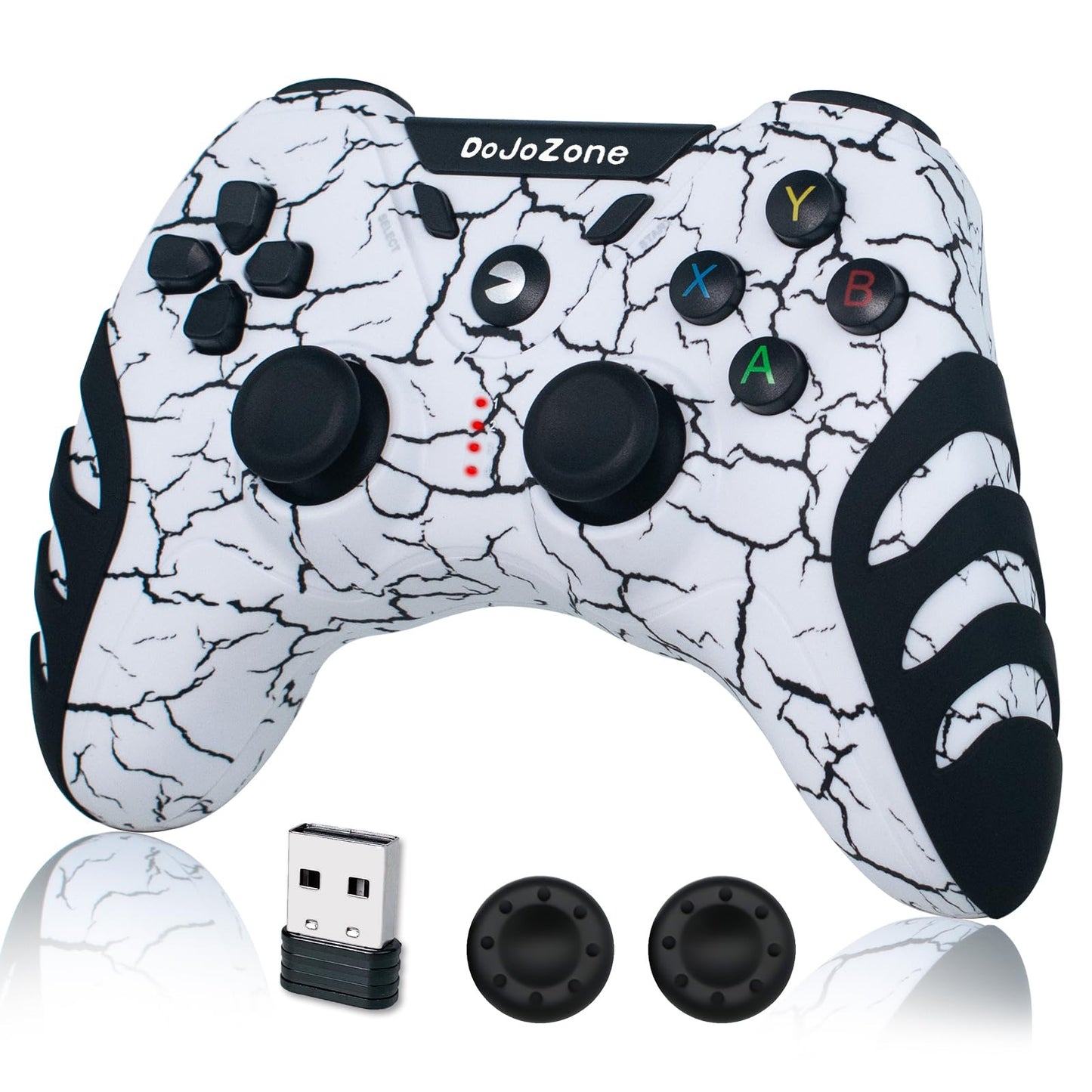 DoJoZone Wireless PC Controller  PS3 Controller Gamepad with Dual Vibration  2.4G Wireless Gaming Controller for Windows PC  PS3  Steam  Android TV/TV Box  Laptop  Raspberry Pi  Camo Green
