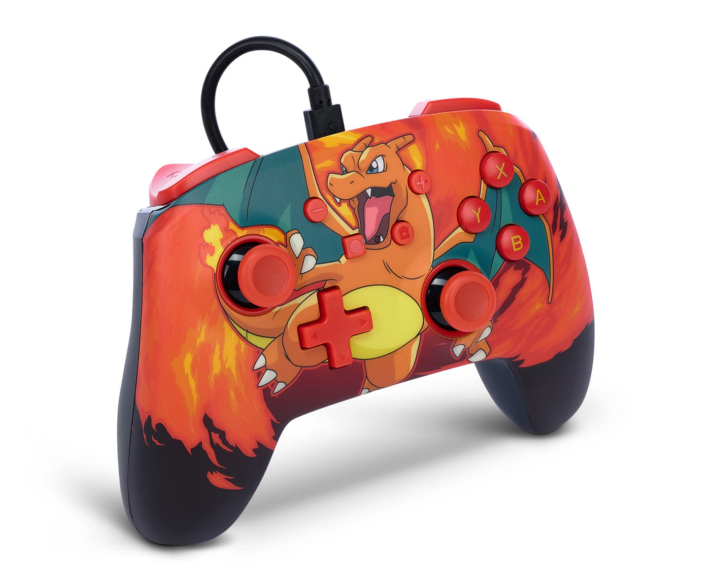 PowerA Enhanced Wired Controller for Nintendo Switch - Charizard Vortex Model, Colorful Design, Perfect for Pokémon Fans