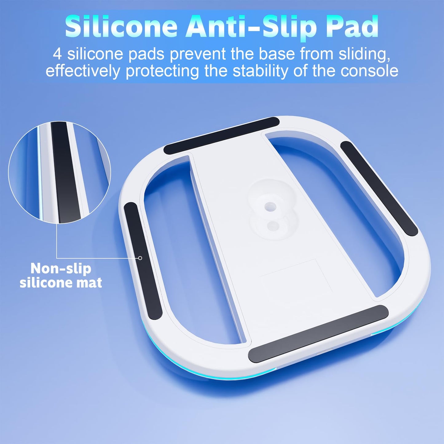 HONCAM PS5 Vertical Stand with 7 RGB Lights, White Holder for PS5/PS5 Slim/PlayStation Pro