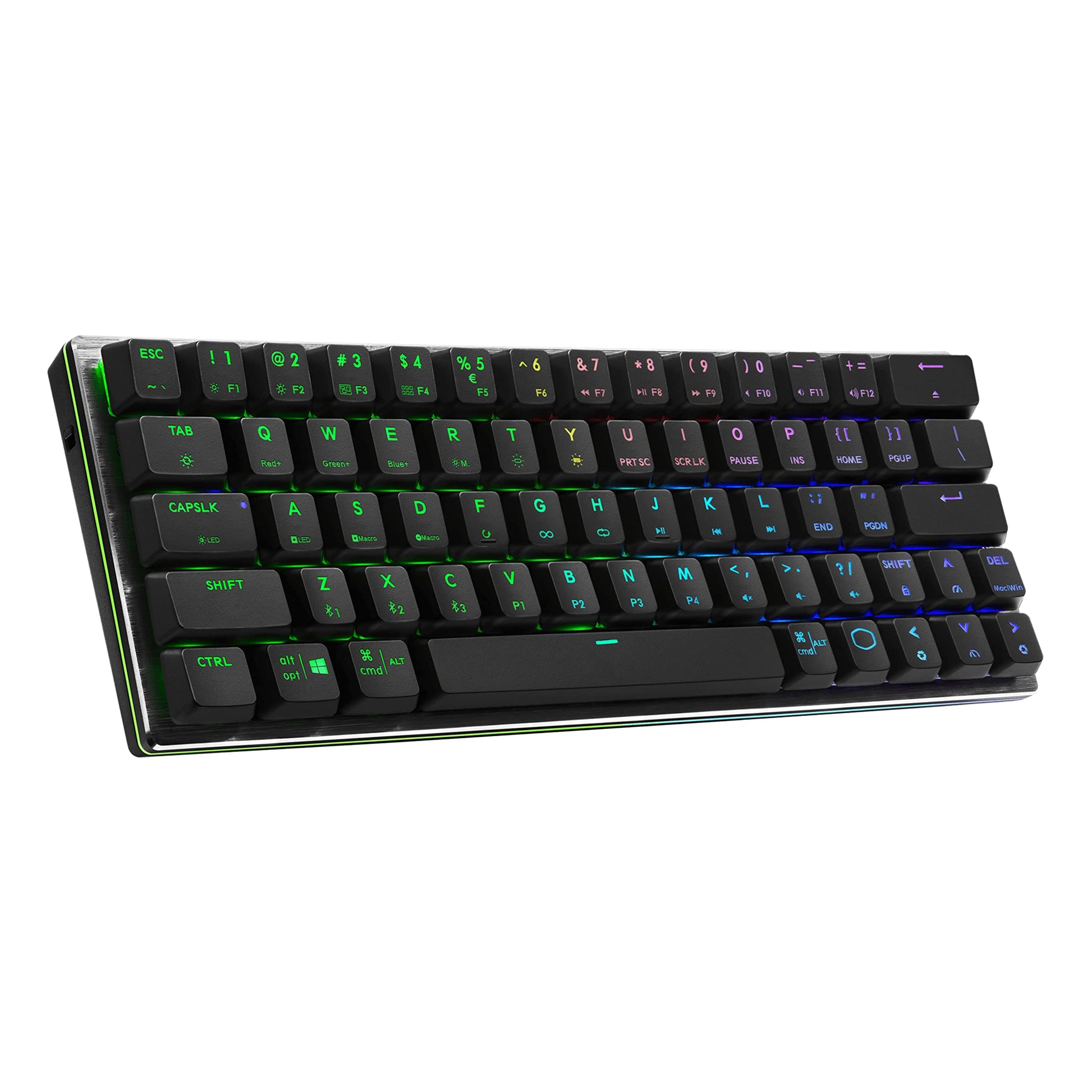 Cooler Master SK622 60% Wireless Bluetooth Space Gray Mechanical Low Profile Gaming Keyboard, Click Blue Switches, Customizable 