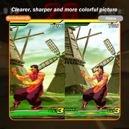 BITFUNX RetroScaler2x HDMI Converter - Supports Line Doubler & Pass-Through Modes - Blue - Compatible with PS2/N64/Dreamcast/MD/NGC/SFC