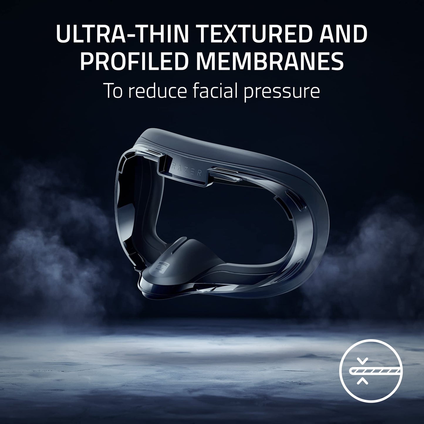Razer VR Facial Interface for Meta Quest 2 - Ultra-Thin Silicone Cushion, Light-Blocking Design, Black, Model RC21-02200200-R3U1
