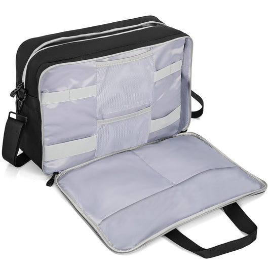 AKOZLIN PS5 Padded Travel Bag - Large Capacity for Console, Monitor, Headset, Charger - Dark Grey