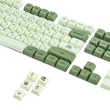 Ussixchare PBT Matcha Keycaps Set - 122-Key XDA Profile Dye-Sub ANSI Layout for Cherry MX Keyboard