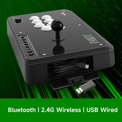 MAYFLASH F700X Wireless Arcade Fighting Stick for Xbox, PS4, Switch - Black, Bluetooth & Wired Connection