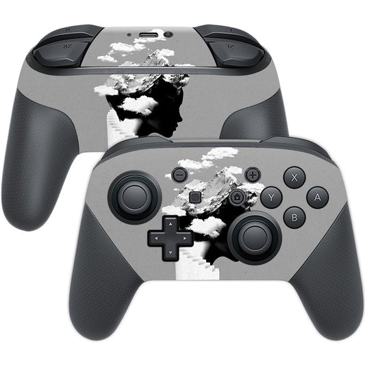 MightySkins Skin Compatible with Nintendo Switch Pro Controller - Cloudy Day | Protective, Durable, and Unique Vinyl Decal wrap 